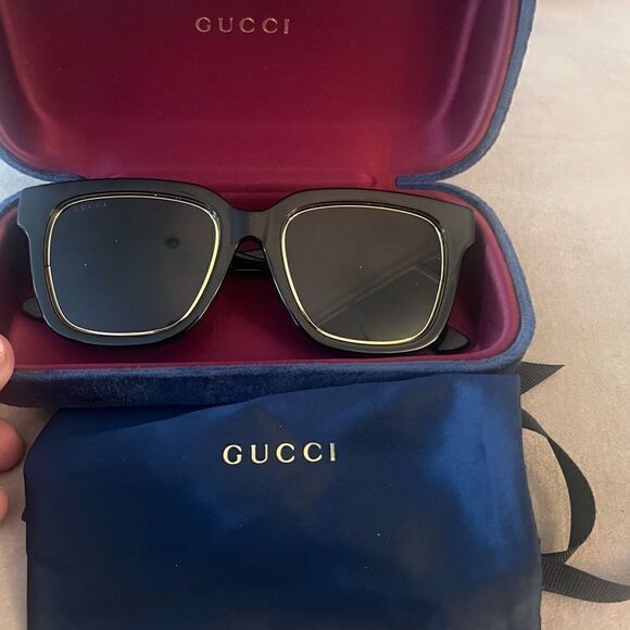 Gucci Black and Gold Sunglasses - GG1138SA - New